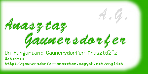 anasztaz gaunersdorfer business card